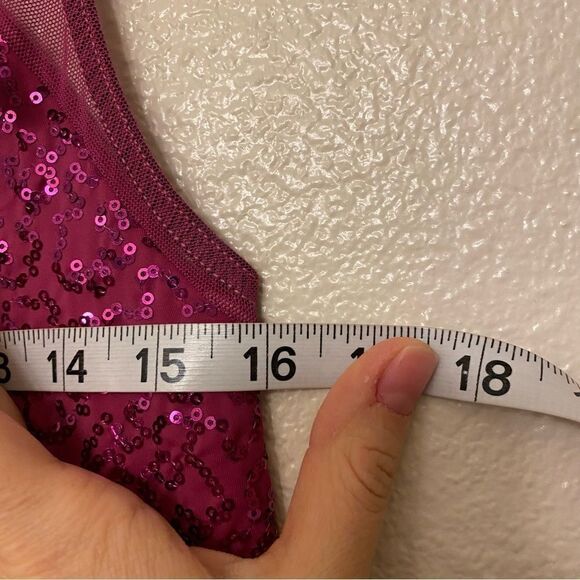 WEISSMAN Dance Costume hot pink Can't Help Falling In Love 11387 XLA-adult xl - Picture 6 of 10